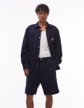 [Carhartt WIP] Carhartt WIP Walter single knee relaxed fit shorts in navy W40 NAVY