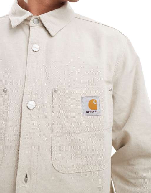 Carhartt WIP - Walter - Surchemise en jean d'ensemble à deux poches - Écru, 4 de 4