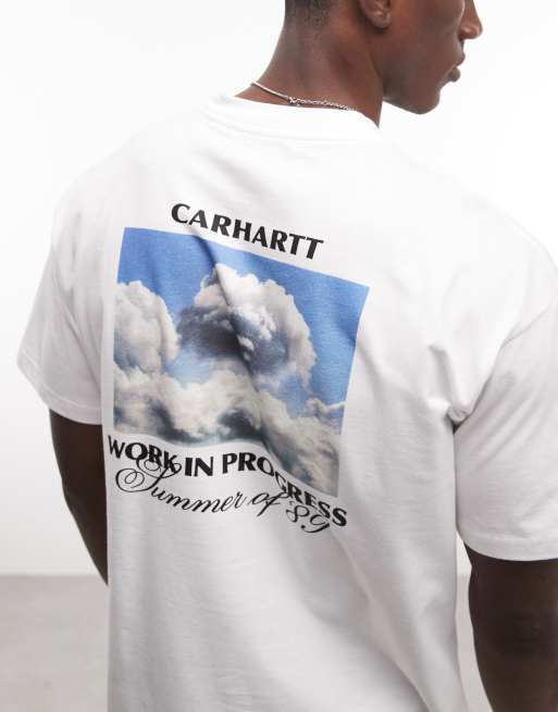 Carhartt WIP - Warm Views - T-shirt avec imprimé au dos et sur le devant - Blanc, 3 de 5