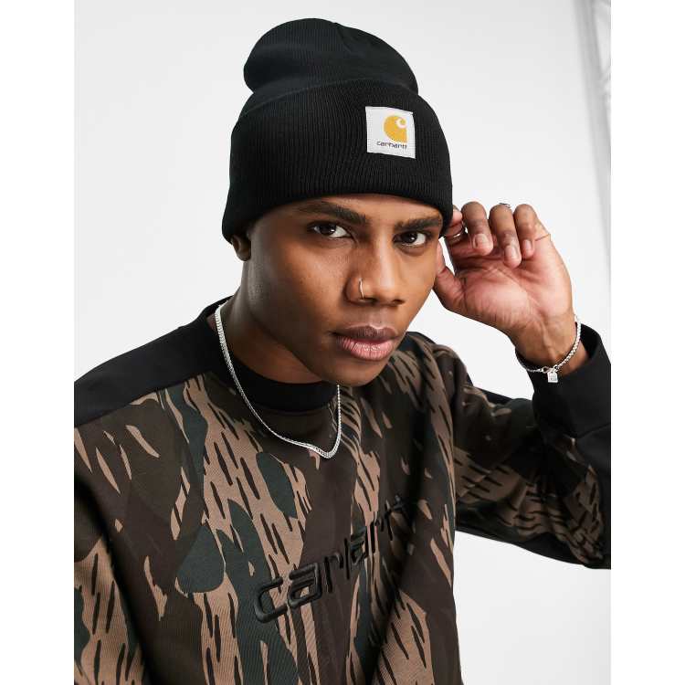 black on black carhartt beanie