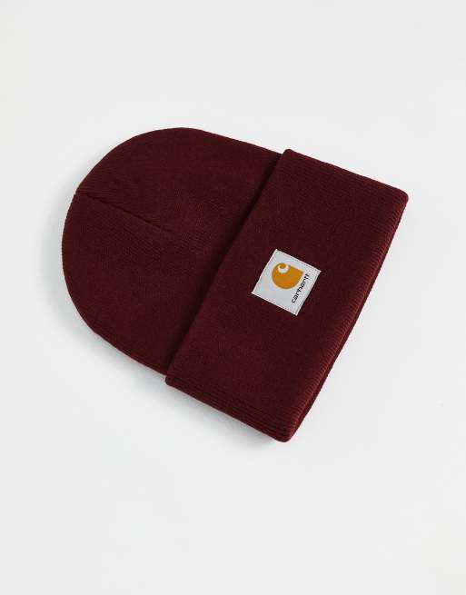 Burgundy carhartt beanie sale