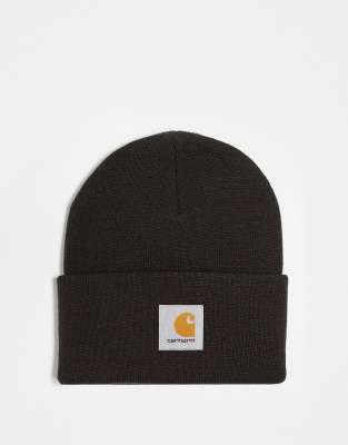 Carhartt WIP Carhartt WIP watch beanie in chocolate brown