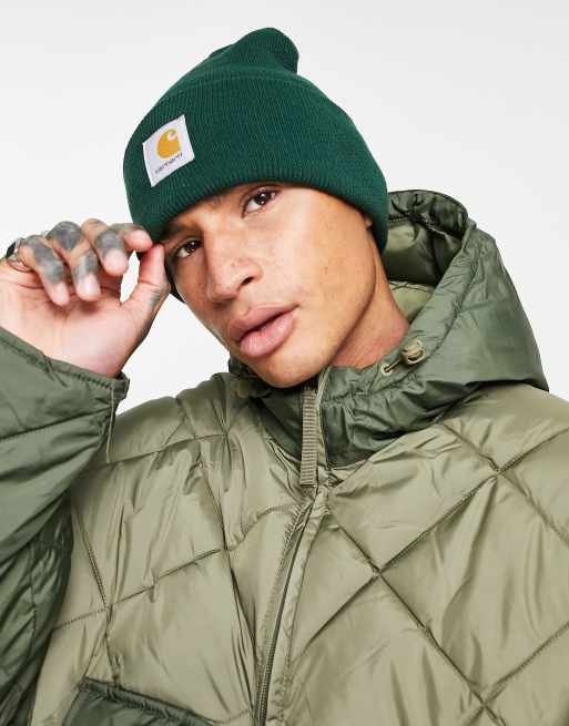 hunter green carhartt beanie