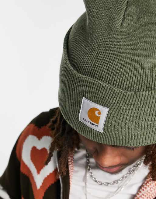 Carhartt olive green sales beanie