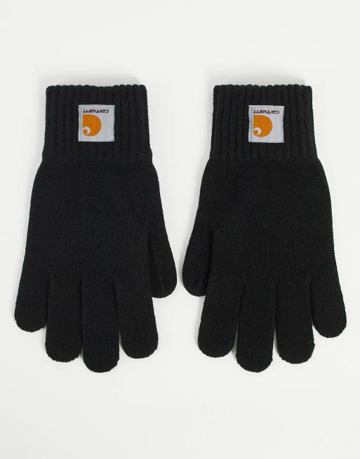 Carhartt WIP – Watch – Czarne rękawiczki unisex