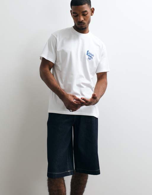 Carhartt WIP waves back print t-shirt in white, 3 of 5