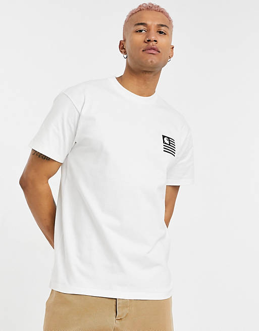 Carhartt WIP wavy state back print t-shirt in white