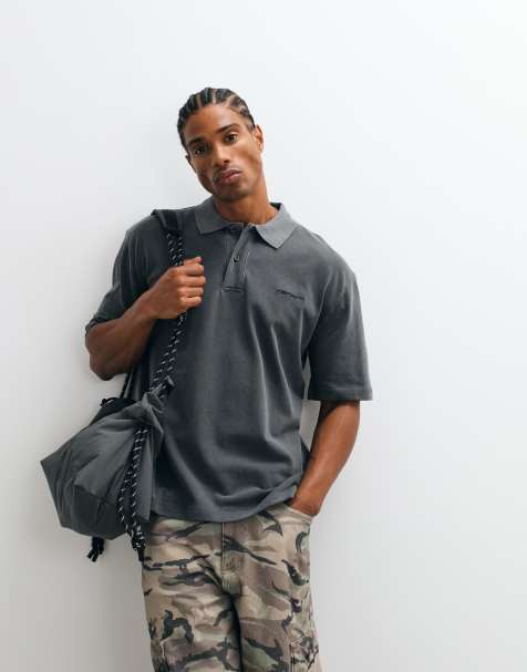 Carhartt WIP Wayne polo in washed black - view 1