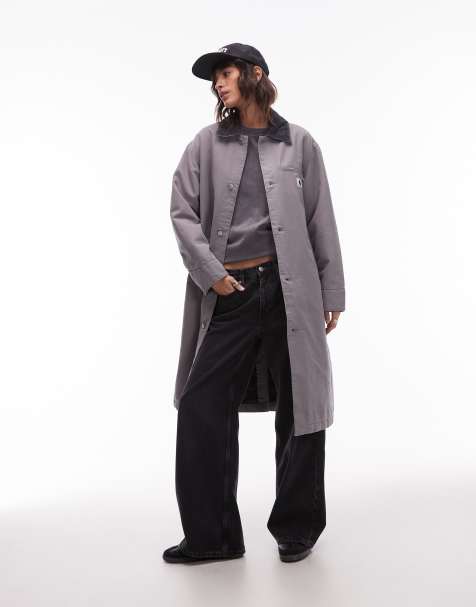 Carhartt WIP – Webster – Ljusbeige, lång kappa - view 1