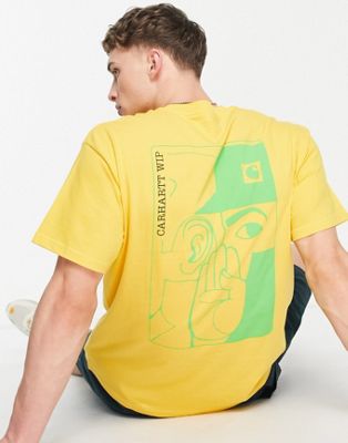 Carhartt WIP whisper backprint t-shirt in yellow