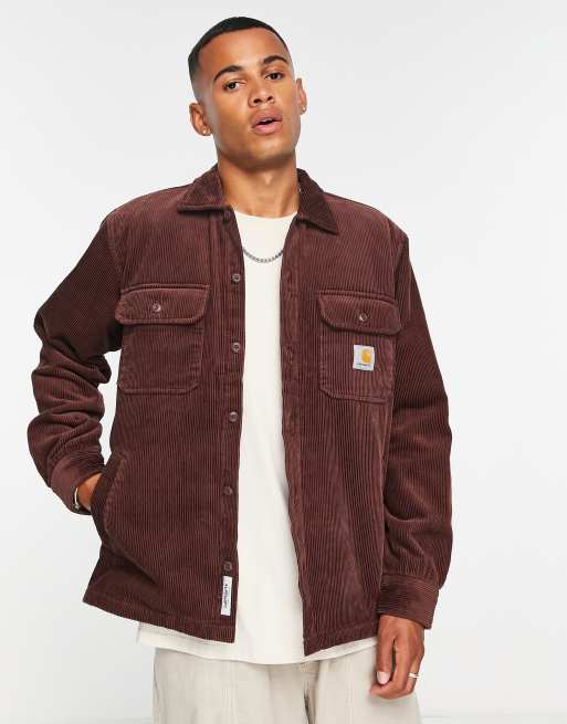 Carhartt WIP whitsome corduroy shacket in brown | ASOS