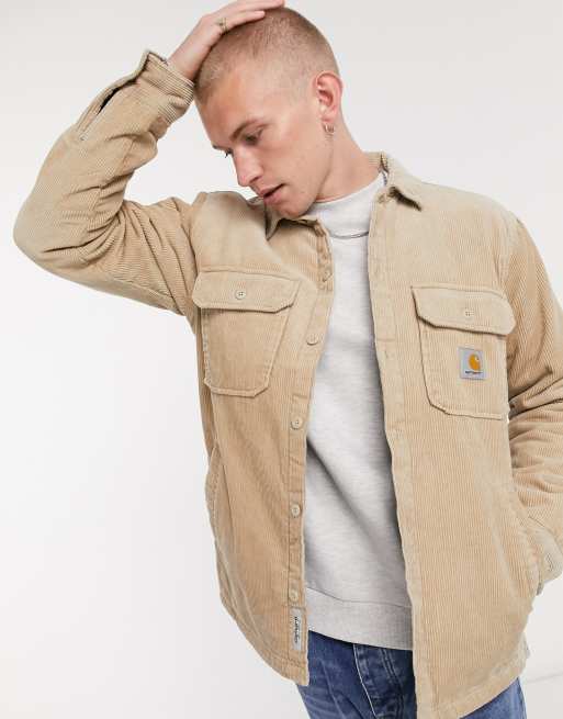 Carhartt WIP whitsome heavy cord overshirt in beige ASOS