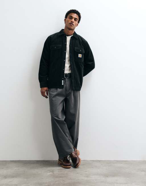 Carhartt WIP Whitsome sztruksowa koszulo-kurtka w ciemnozielonym kolorze, 2 z 5