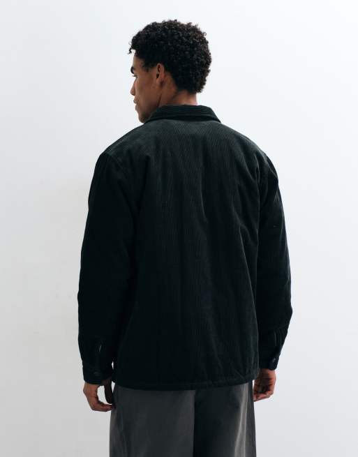 Carhartt WIP Whitsome sztruksowa koszulo-kurtka w ciemnozielonym kolorze, 5 z 5