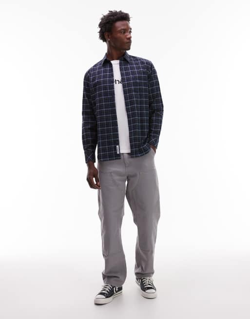 Carhartt WIP - Widmark - Flanellen geruit overhemd in blauw, 2 van 5
