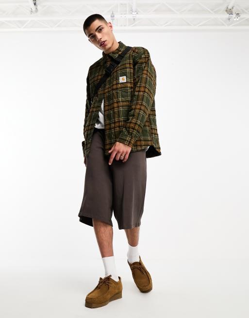 Carhartt WIP – Wiles – Zielona pikowana koszula, 3 z 4