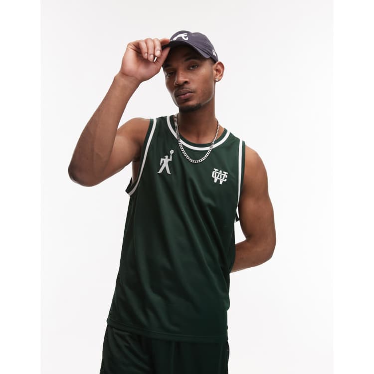 Carhartt WIP Win Lock Up mesh singlet in dark green | ASOS