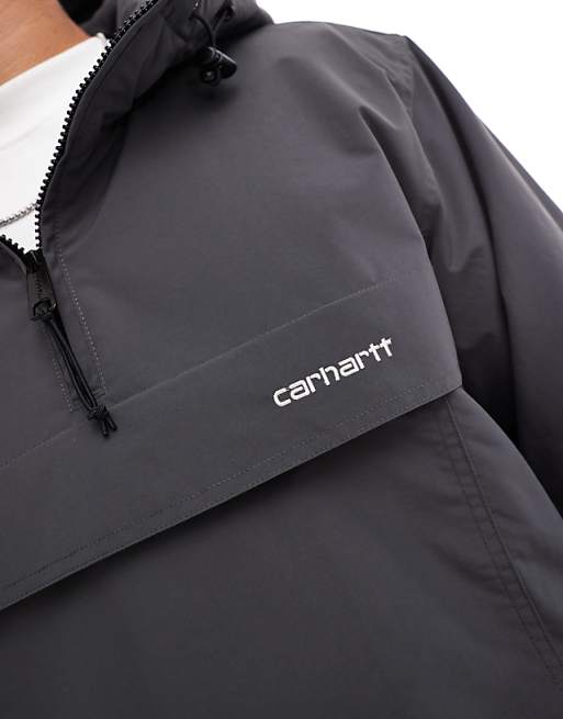 Carhartt WIP windbreaker 3/4 zip pullover in grey | ASOS Carhartt WIP windbreaker 3/4 zip pullover in grey | ASOS