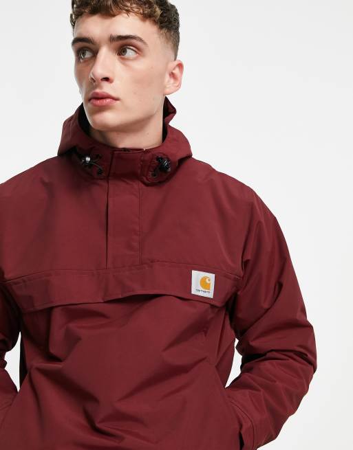 Carhartt WIP Winter Nimbus pullover jacket in burgundy | ASOS