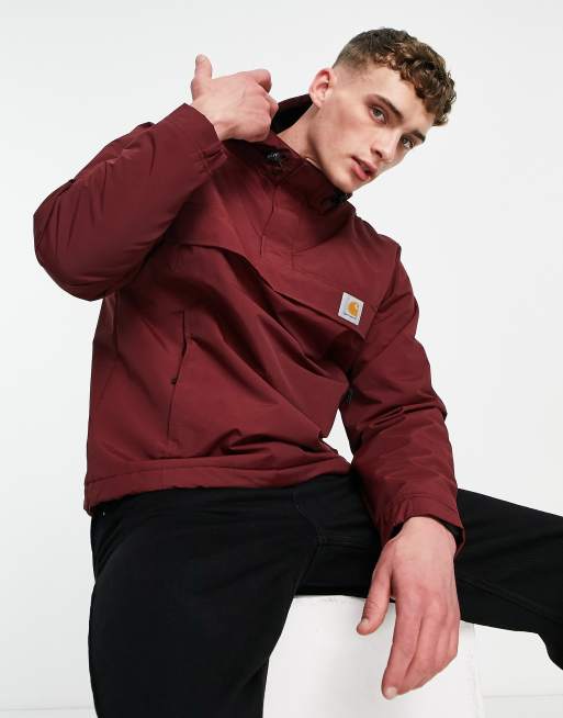 Carhartt WIP Winter Nimbus pullover jacket in burgundy | ASOS