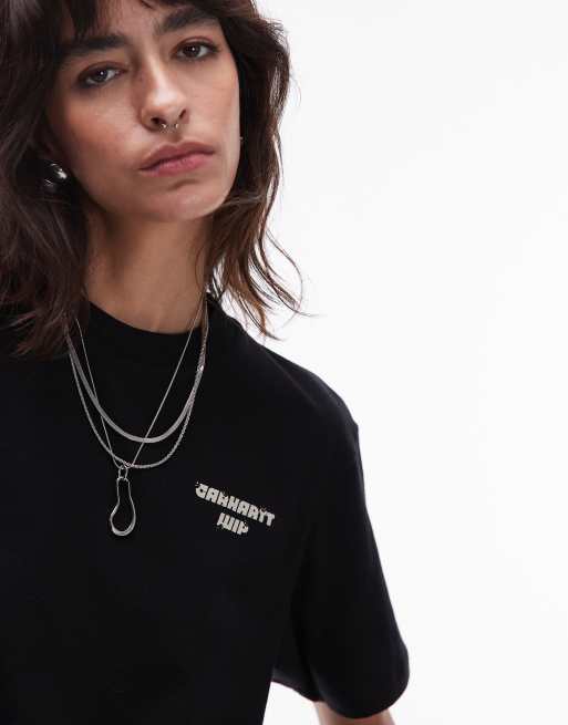 Carhartt WIP – Wiptopia – Czarny T-shirt z nadrukiem na plecach, 2 z 4