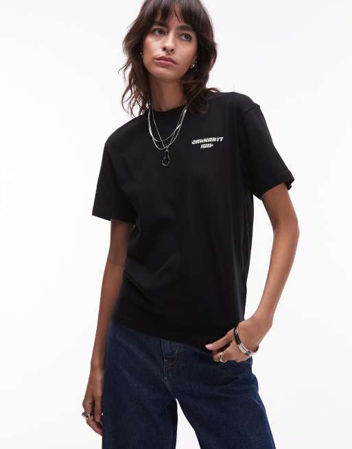 Carhartt WIP – Wiptopia – Svart t-shirt med tryck på baksidan, 4 av 4