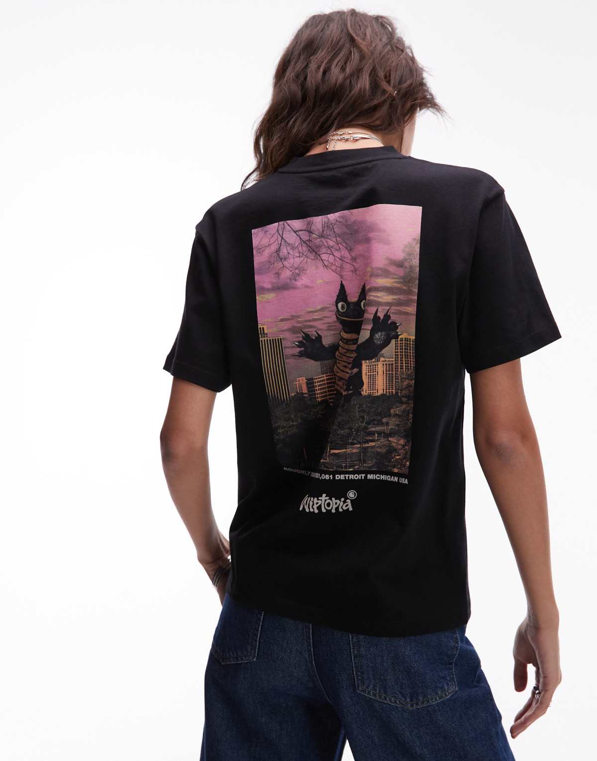 Carhartt WIP wiptopia t-shirt in black with back print
