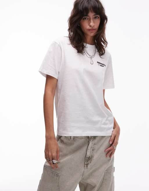 Carhartt WIP - Wiptopia - T-shirt in print op de achterkant in wit, 3 van 4