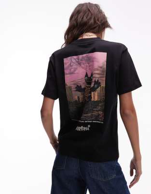 Carhartt WIP - Wiptopia - T-Shirt in Schwarz mit Rückenprint