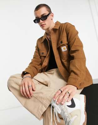 Carhartt WIP wiston overshirt in brown - ASOS Price Checker