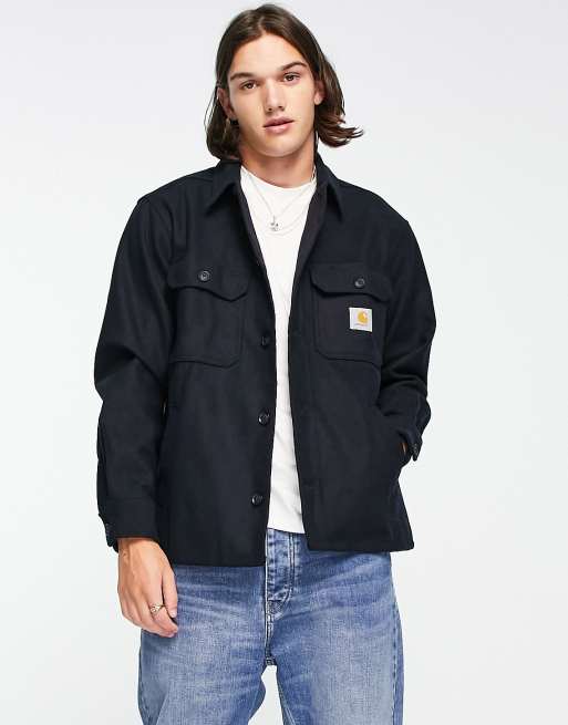 Carhartt WIP wiston overshirt in navy | ASOS