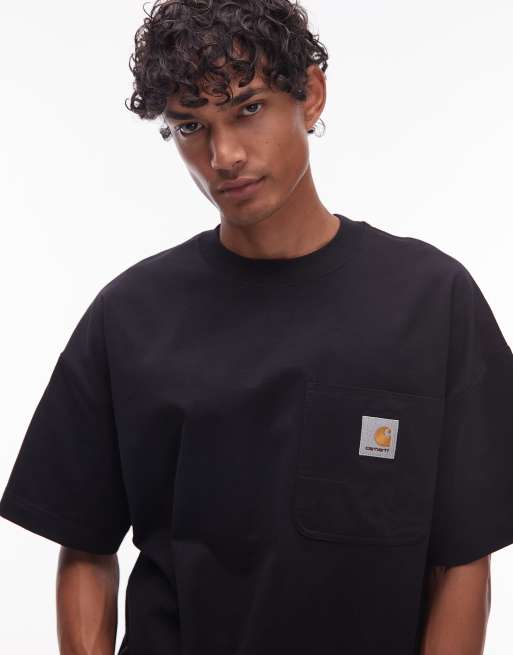 Carhartt WIP - Work - Camicia nera squadrata con tasca, 5 di 5