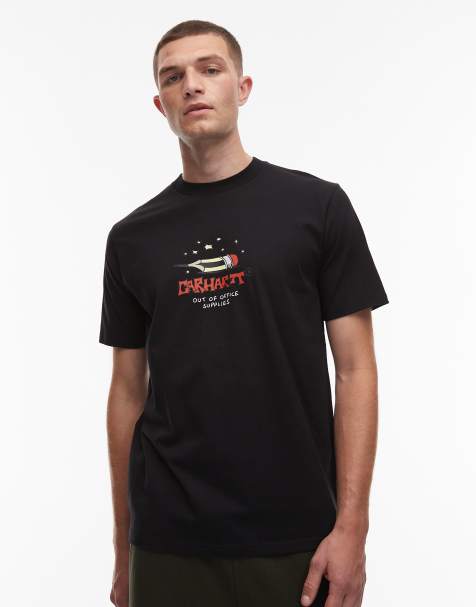 Carhartt WIP - Work Life Romance - Sort T-shirt med afslappet pasform og motiv - view 1