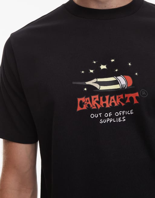 Carhartt WIP - Work Life Romance - Sort T-shirt med afslappet pasform og motiv, 5 af 5