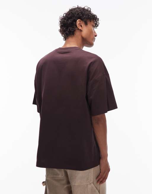 Carhartt WIP - Work Pocket - Brun T-shirt i firkantet pasform, 3 af 5