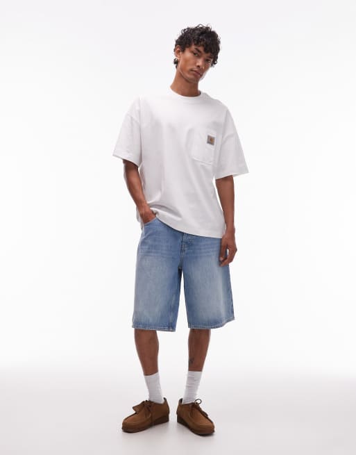 Carhartt WIP - Work Pocket - Hvid T-shirt i firkantet pasform, 2 af 5