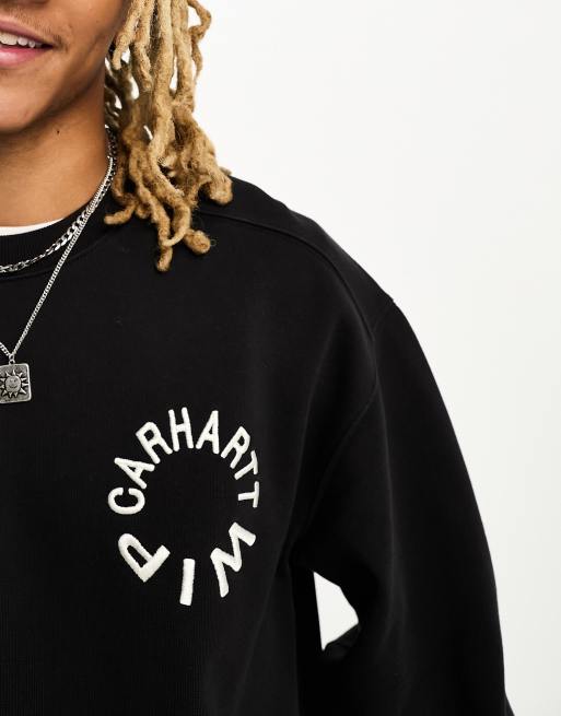 Carhartt WIP work varsity sweatshirt in black