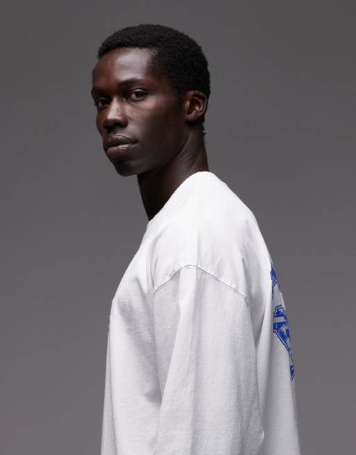 Carhartt WIP world class back print boxy fit long sleeve t-shirt in white , 4 of 5
