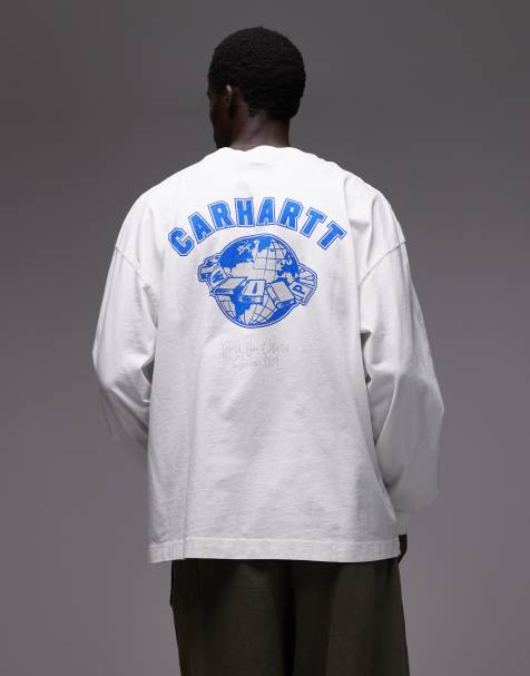 Carhartt WIP - World Class - Recht los T-shirt met lange mouwen in wit - view 1