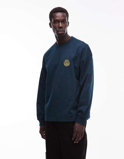 Carhartt WIP - World Class - T-shirt ampia squadrata a maniche lunghe verde, 3 di 5