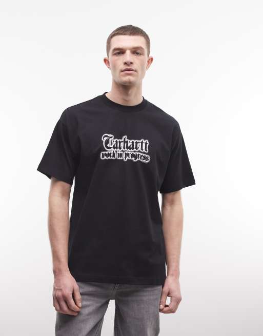 Carhartt WIP world tour back print t-shirt in black, 2 of 5