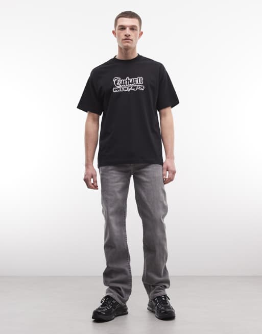 Carhartt WIP world tour back print t-shirt in black, 5 of 5