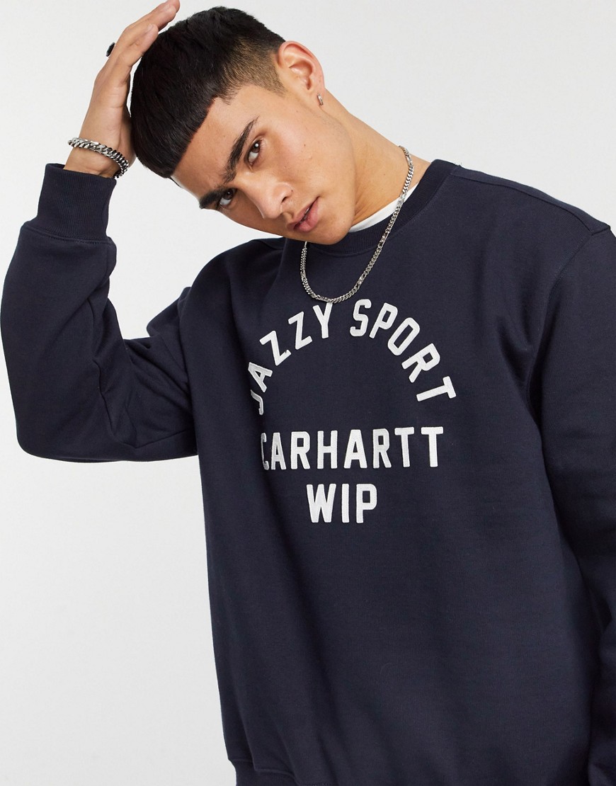 Carhartt WIP x Relevant Parties - Jazzy Sport - Sweatshirt in marineblauw