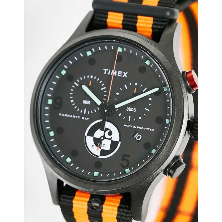 Carhartt WIP x Timex range c allied chronograph watch in black