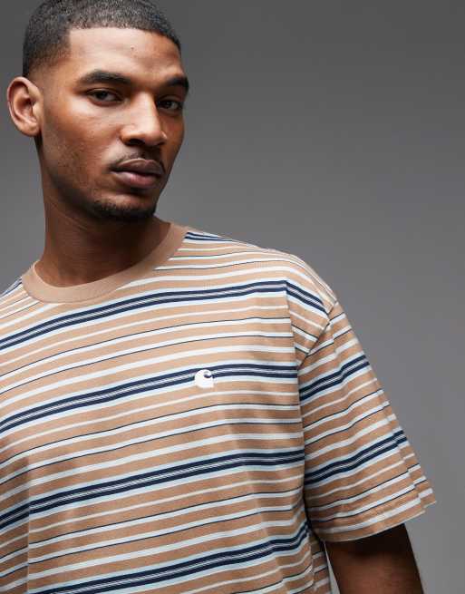 Carhartt WIP – Zane – Beige och blå t-shirt, 3 av 5