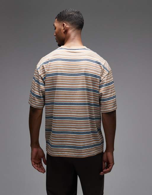 Carhartt WIP – Zane – Beige och blå t-shirt, 5 av 5