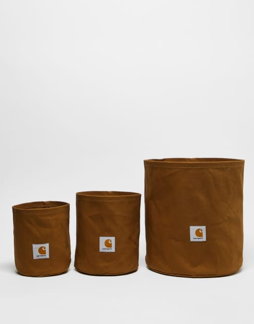 Carhartt WIP – Zestaw brązowych osłonek na doniczki