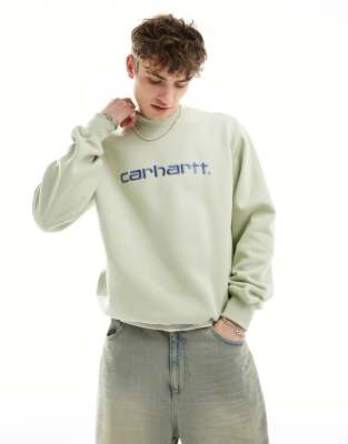 Carhartt WIP – Zielona bluza z napisem