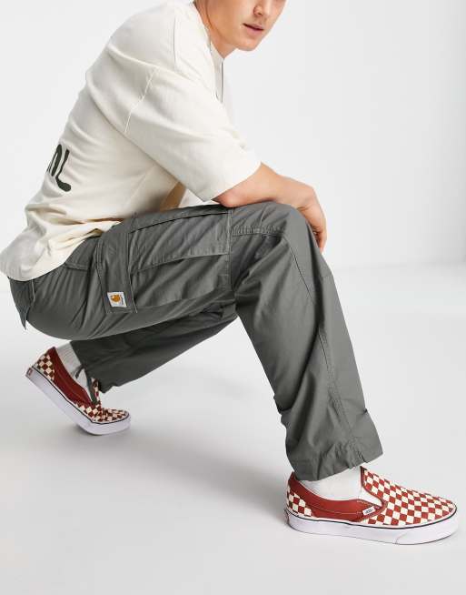 Carhartt WIP – Zielone bojówki o regularnym kroju, 3 z 4
