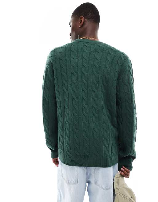 Carhartt WIP – Zielony sweter z napisem, 4 z 4